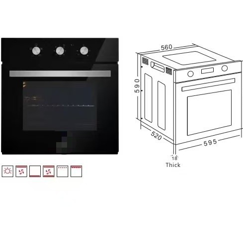 Electric Oven Embedded Desktop Dual-Purpose Multi-Functional English Version British, American and European Export Export Cheap Low Price Discount