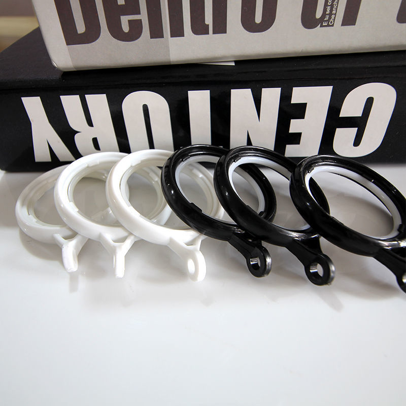 Curtain Ring Hanging Ring Accessories Plastic Hook Ring Curtain Buckle Roman Rod Ring Thickened Silent Round Hanging Ring