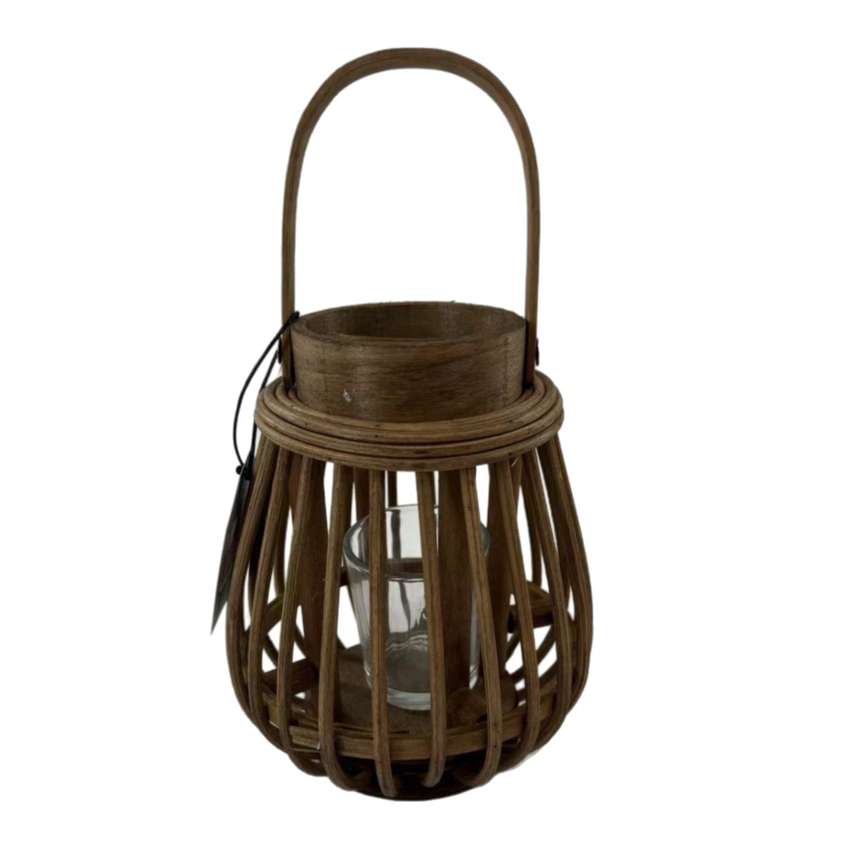 New Chinese-Style Bamboo and Rattan Woven Lantern Storage Basket, Desktop and Floor Storage, Zen-Inspired, Simple, Mini Handmade Zen Style