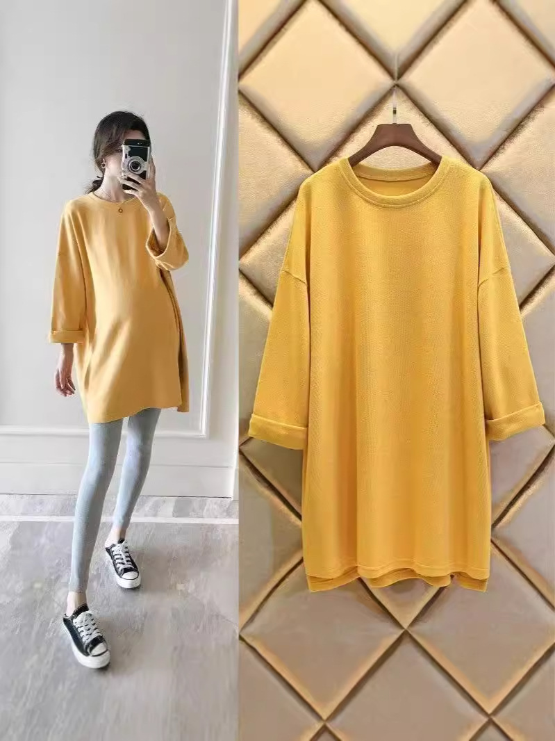 Одежда для беременных, весна-осень, корейский стиль, свободный свитер, длинный рукав