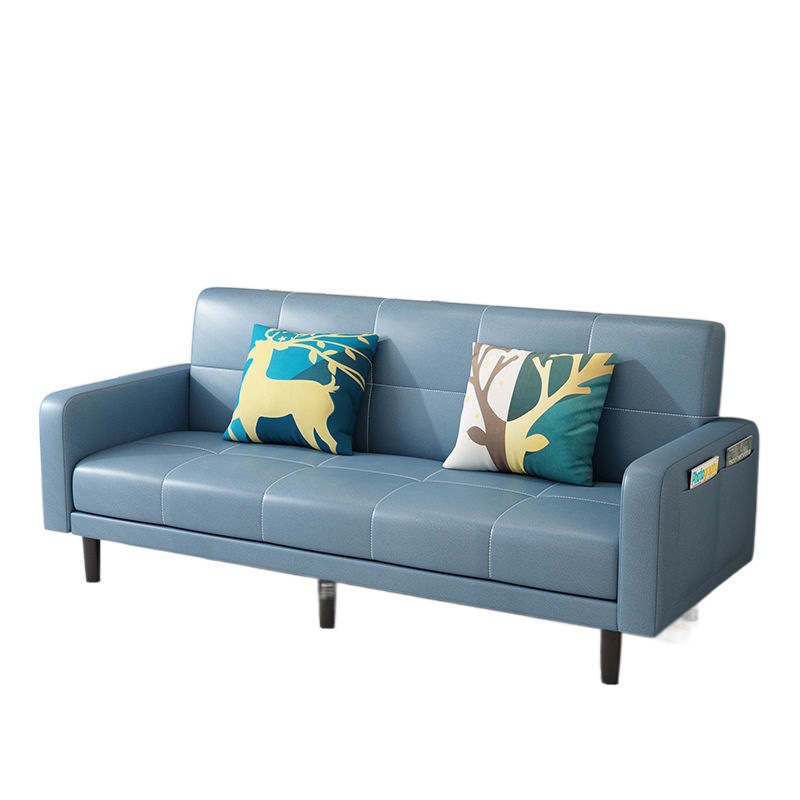 Multifunctional Sofa Living Room Small Apartment Technology Cloth Folding Sofa Bed All-In-One Dual-Purpose Rental House Small Sofa Footrest