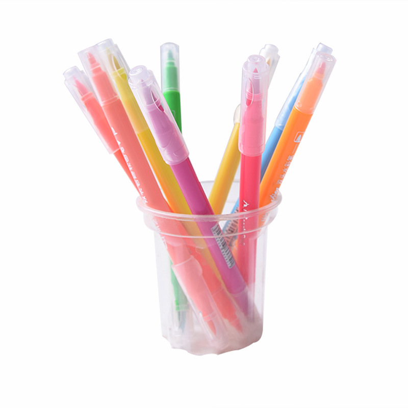 Soft-Head Double-Head Watercolor Pen Single Monochrome Blue Watercolor Painting Yellow Color Black Bulk Wholesale Large Capacity