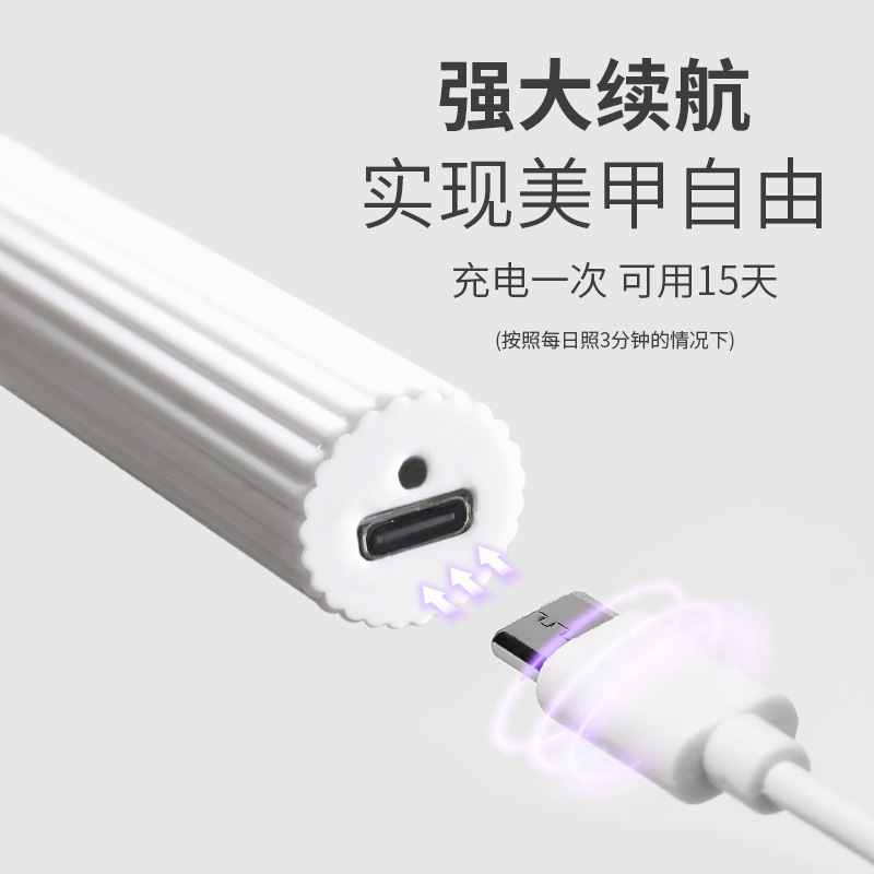 New Cross-border Hand-held Nail Art Light Small Portable Nail Art Light Therapy Light Storage Spotlight Quick-drying Roast Lamp