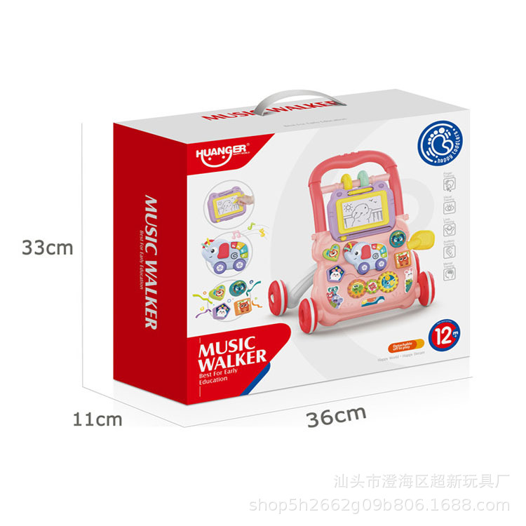 Baby Anti-O-Leg Anti-Rollover Music Toddler Stroller Kidsren's Walker Baby Multi-Functional Stroller Toy