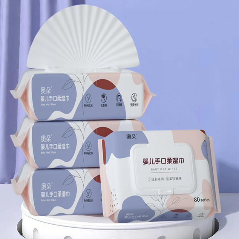 Baby hand wet tissue paper big bag newborn children baby special fart cleaning wet tissue factory wholesale