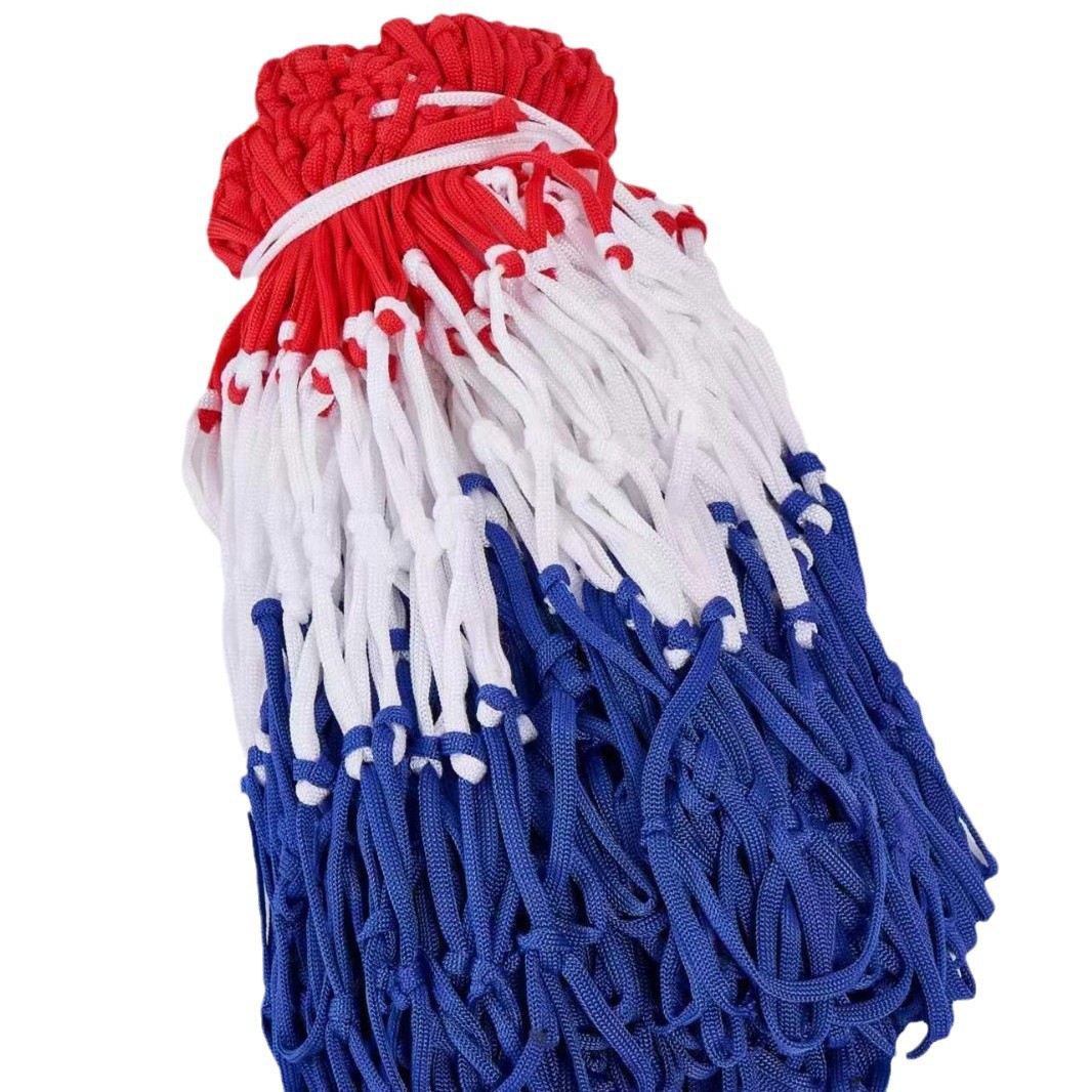 Children's basketball frame net basket net two-color three-color manufacturer in stock bold standard Net buckle polypropylene fiber basketball net