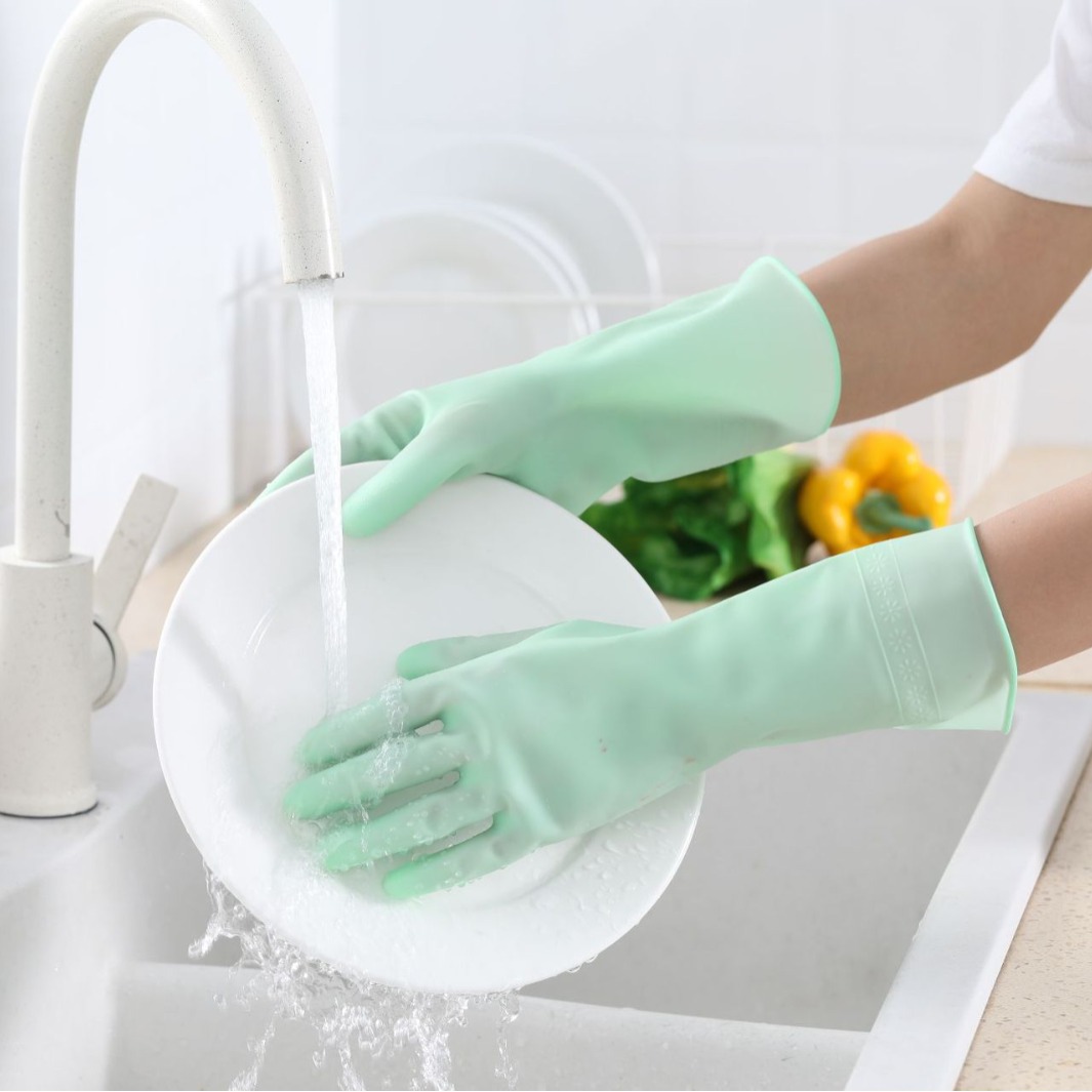 Household Gloves Waterproof Vegetable Cleaning Durable Household Gloves Sanitary Laundry PVC Dishwashing Gloves