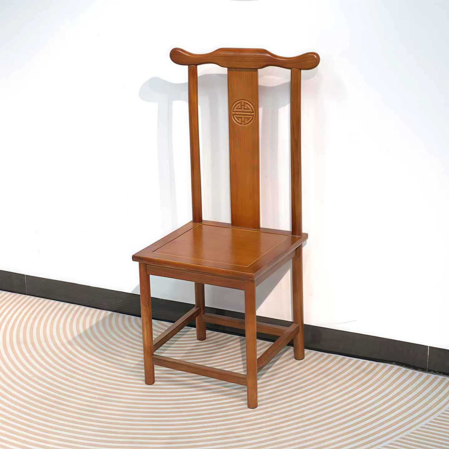 Solid Wood Circle Chair New Chinese Style Chair for Tea Drinking Home Restaurant Tea House Hotel Tea Table Dining Chair Master Chair Antique Chair