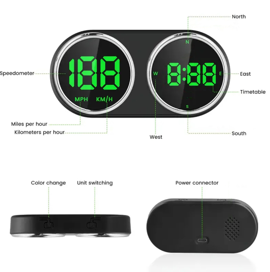 2025 New HUD Car Head-up Display KMH/MPH Special for Cross-border E-commerce