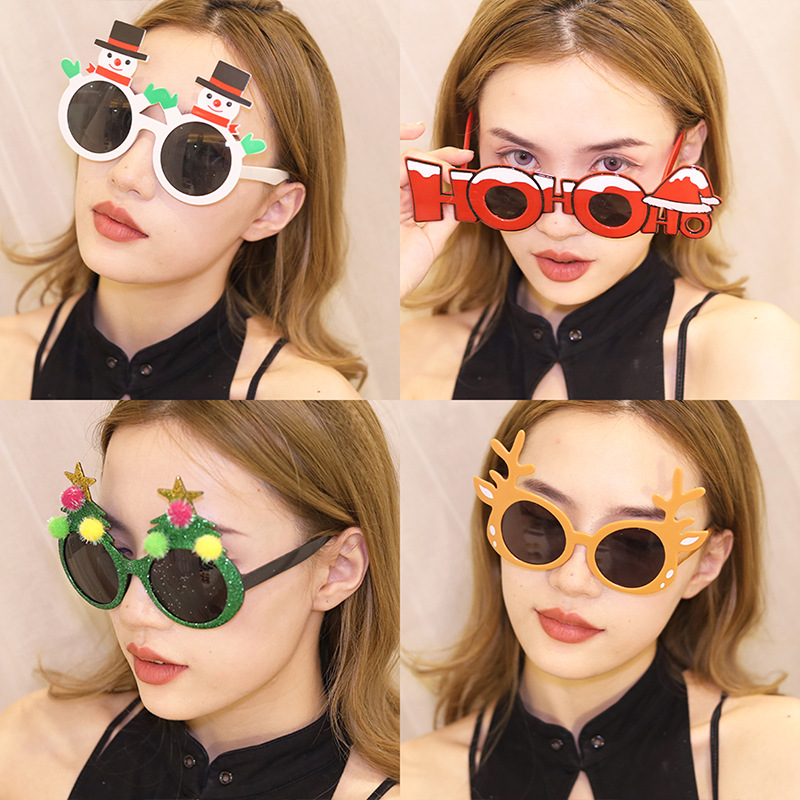 INS Fun Christmas Halloween Easter Funny Birthday Party Decoration Glasses Photo Props Sunglasses