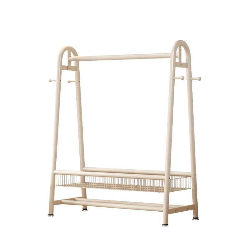 Clothes Drying Rack Floor-Standing Foldableing Household Clothes Drying Rack Balcony Bedroom Clothes Rack Simple Indoor Single-Pole Coat Rack