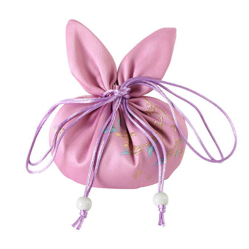 Retro Chinese Antique Style Cute Rabbit Sachet Portable Purse Han Dynasty Accessories Pendant Sachet Sachet Empty Bag Wholesale