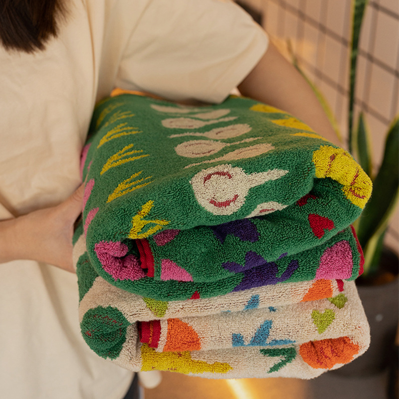 Новое винтажное банное полотенце 2024 детское впитывающее полотенце из хлопка мягкое для женщин