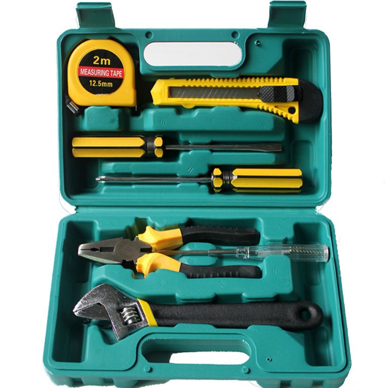 Snjue Ready-Made Household Tool Box Set, Car-Mounted Combination Tool Set, Auto Repair Hardware Tools, Wrench, Hammer