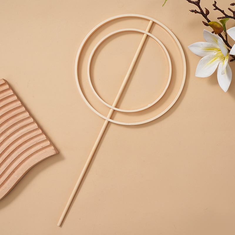 Ancient style round fan frame fan frame dream catcher inner ring diy fan accessories Chinese style embroidery embroidery special-shaped fan ring