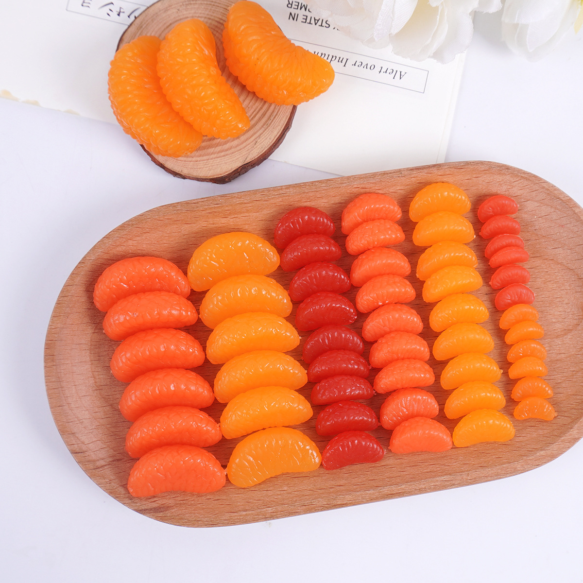 Имитация фруктов, лепестки апельсина и лепестки грейпфрута, модель, DIY, ручные аксессуары, миниатюрная игрушка еды, апельсин