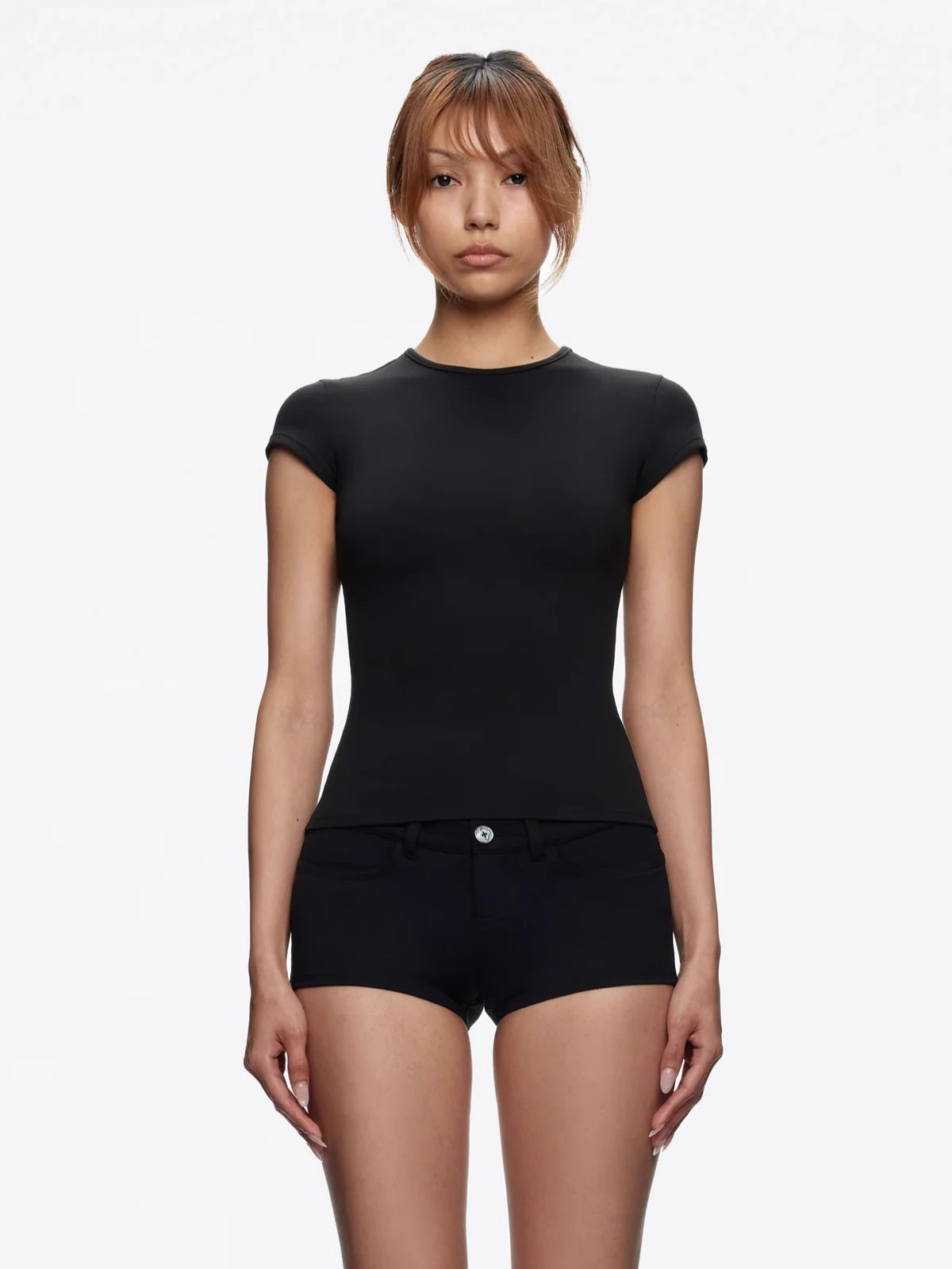 Spot Tankair Sexy Skin-Friendly Nude Elastic Tight Fitness Right Shoulder Small Flying Sleeve T-Shirt Sports Quick-Drying Top