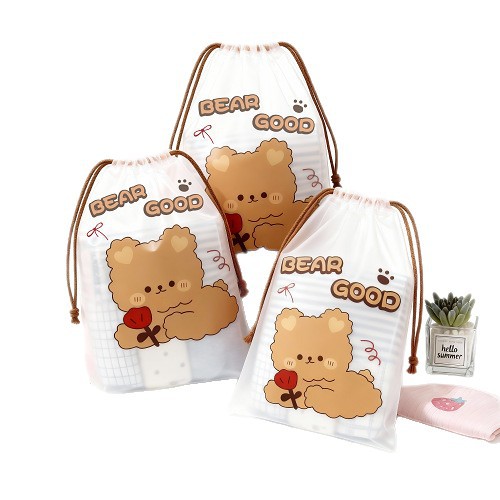 Drawstring Pockets for Clothes and Shoes, Travel Storage Bags, Transparent Socks and Shoes Plastic Packaging Bags, Wholesale Plastic Drawstring Bags