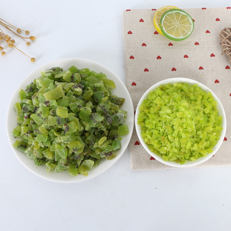 Sweet and sour kiwi fruit flavor diced kiwi fruit dried kiwi fruit baking pastry casual snack Fruit Tea raw materials