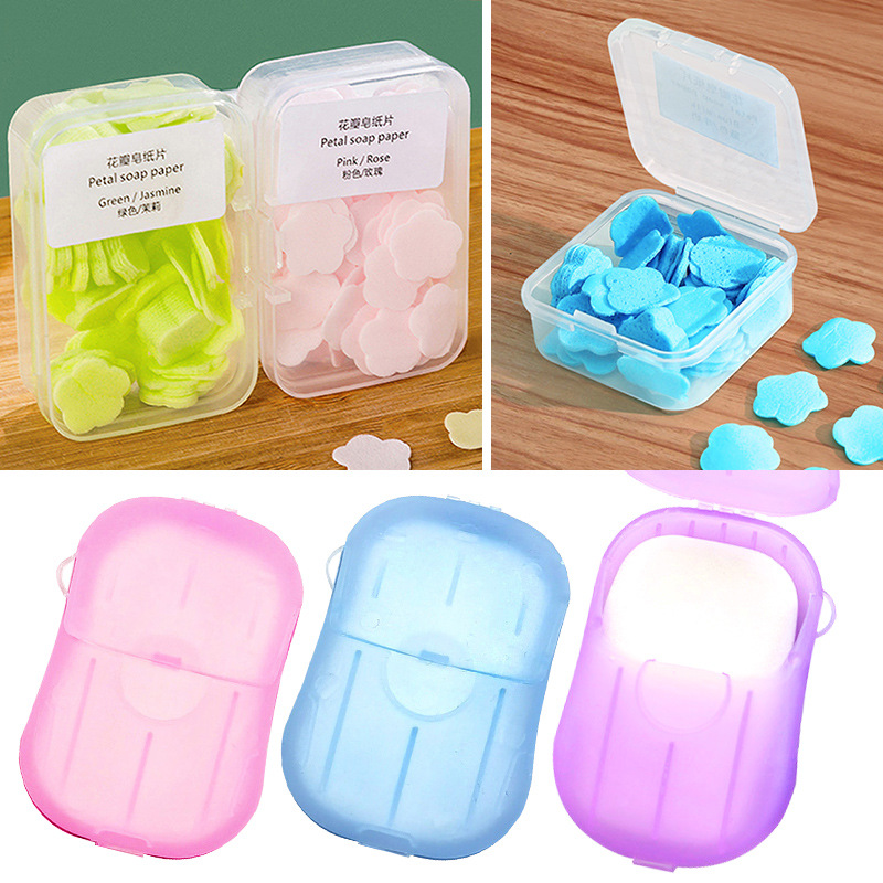 Одноразовые мыльные хлопья в коробке портативное мыло для рук