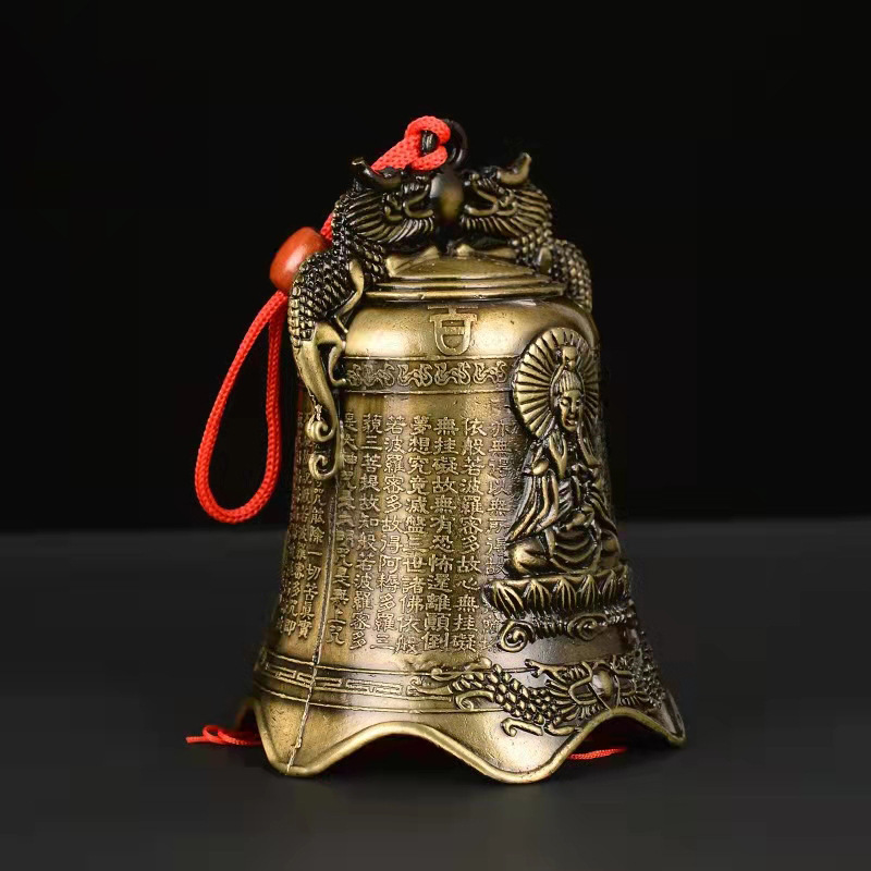 [Clearance] Alloy Bell Small Copper Bell Wind Chime Home Decoration Craft Small Pendant Foyer Car Interior Pendant