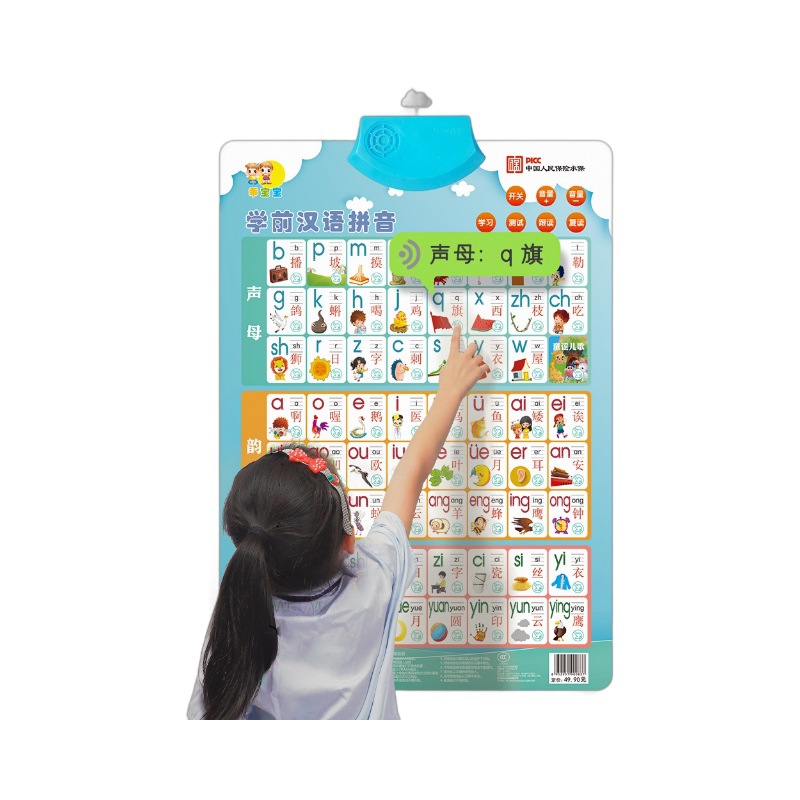 Children's Early Education Toys Coated Paper Audio Wall Chart Kindergarten Learning Pinyin Literacy Counting Point Reading Sound