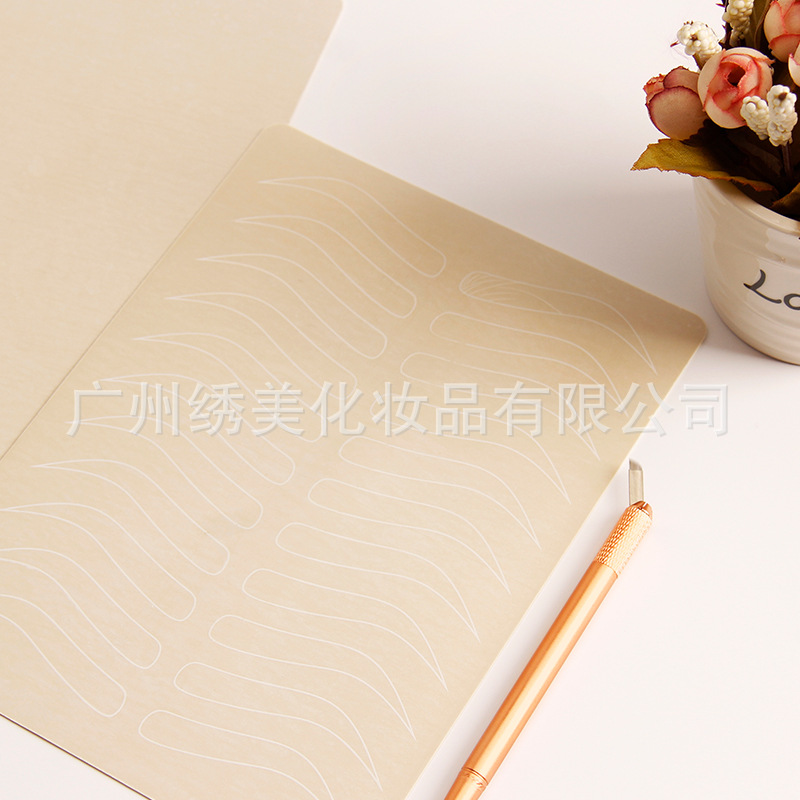 No pigment training leather no need to embroider special novice practice blank eyebrow eye simulation fake leather empty needle embroidery consumables