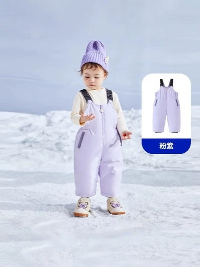 2025 Winter New Style Three-Proof down Thickeneded Overalls for Boys and Girls, Children's Baby Winter Pants Overalls
