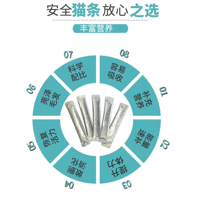 Pet Food Snacks Cat Strips 16g Wholesale Liquid Nutritional Supplement Cat Fattening Hair Gills Wet Food