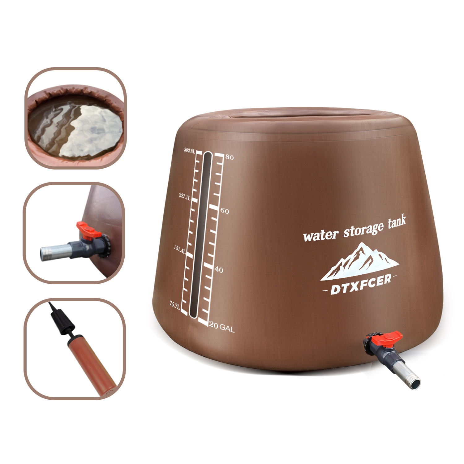 American Patented Cross-Border Soft Water Storage Tank Foldable Outdoor Garden Inflatable Round Bucket Agricultural Water Reservoir