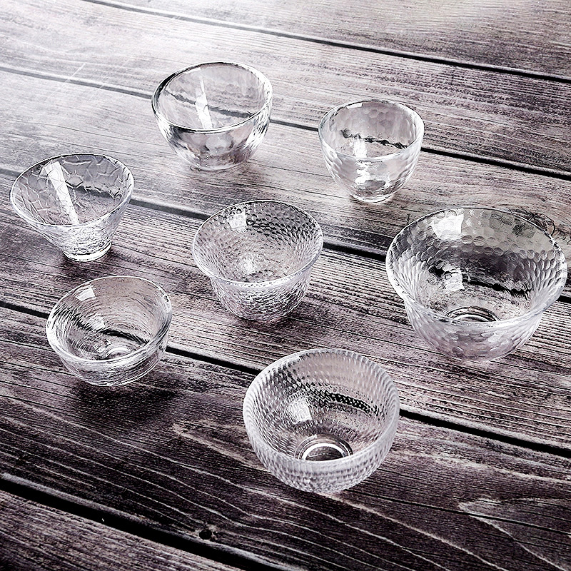 Японская стеклянная дегустационная чашка с золотым кристаллом, маленькая чайная чаша кунг-фу