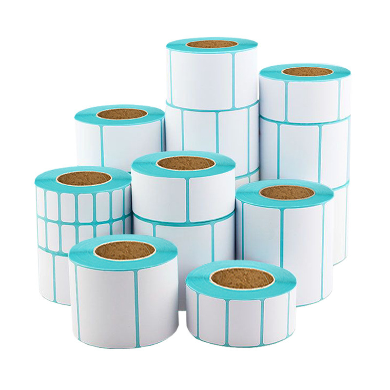 Factory wholesale three-proof thermal label printing paper 70*90*4500 sheets three-proof thermal adhesive label paper