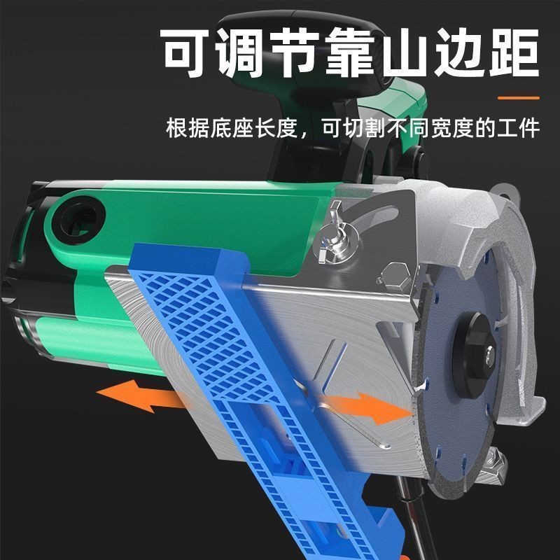 Adjustable Woodworking Panel Cutter Marble Machine Precision Scale with Base Rail Fixator and Positioning Ruler