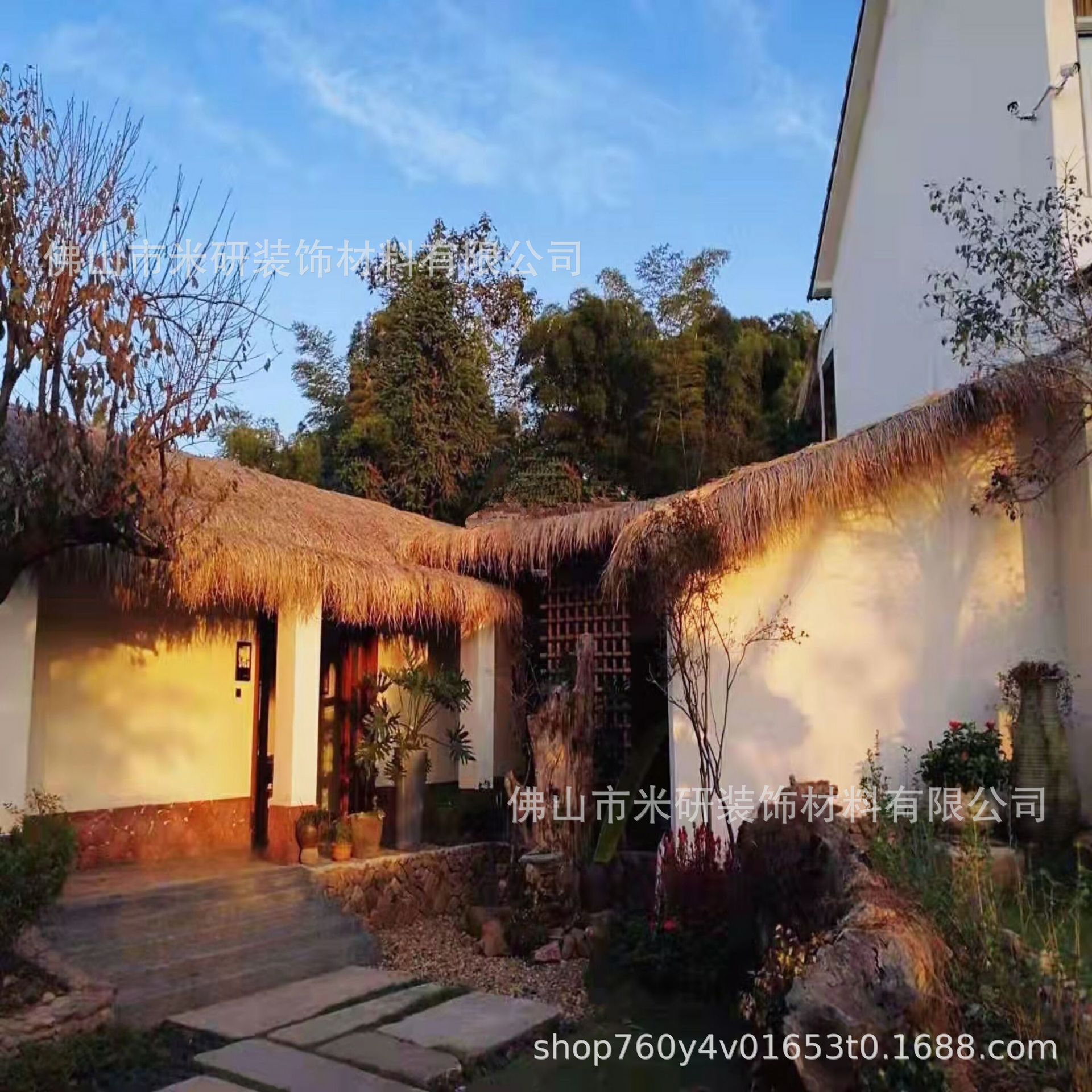 Real Thatched Grass House, Natural Thatched Umbrella, Real Straw Pavilion, Real Straw Roof Decoration, Anti-Corrosion and Insect-Proof Treatment