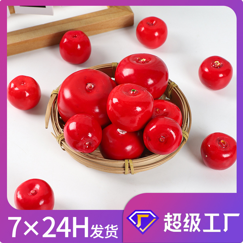 Симулированные фрукты реквизиты для декора фотопродукции пенопластовые поддельные конфетные яблоки одиночная фруктовая модель симуляция конфетных яблок на шпажках