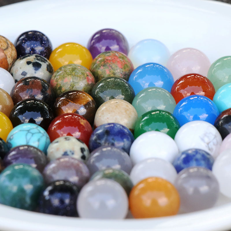 Non-porous-ball 8mm ball natural green Dongling agate diy Non-porous stone ball wholesale