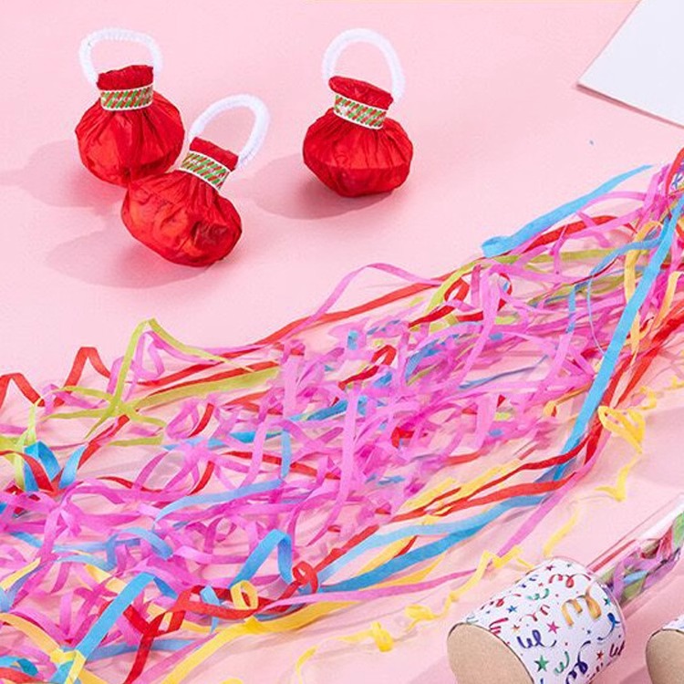 Flower ribbon wedding salute cheering ribbon grenade ball New Year hand throwing ribbon 30 bracelet spider silk