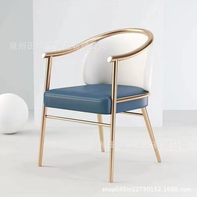 Modern Backrest Chair Master Chair Living Room Balcony Tea Chair Tea Table Computer Study Office Backrest Chair Iron Stool