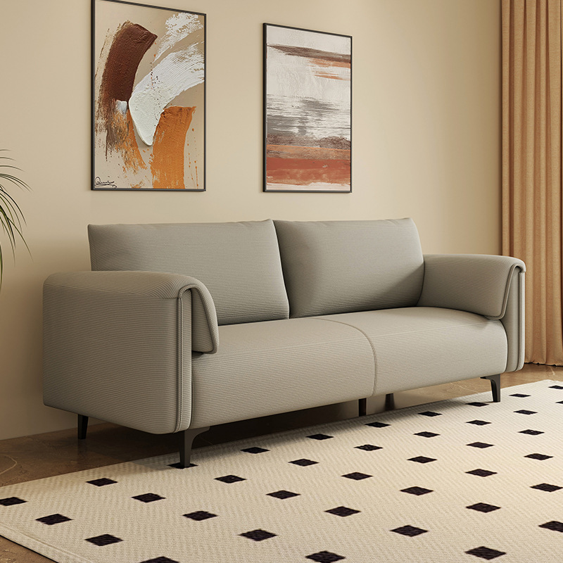 Sofa Living Room Small Apartment Double Home Fabric Modern Cream Style Apartment Rental Small Simple