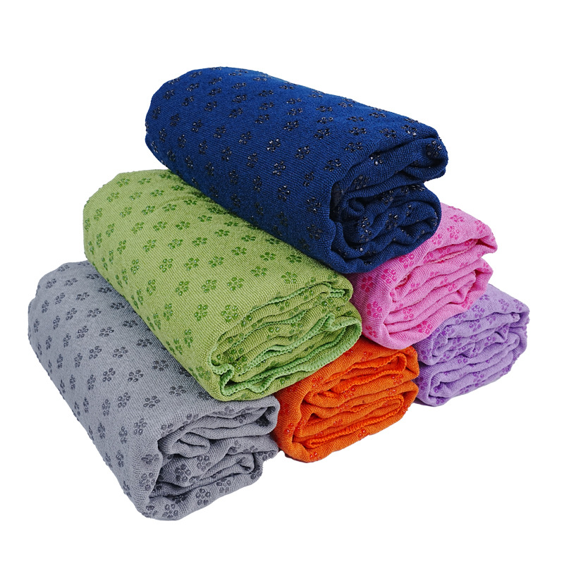 Factory Plum Blossom Resin Yoga Towel Sweat-Absorbent Towel Sports Fitness Yoga Blanket Towel Cloth Pad Non-Slip Women's Yoga Blanket