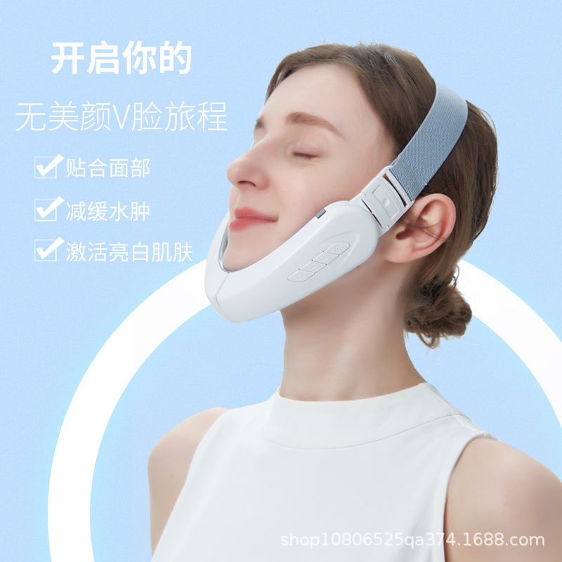 Cross-border thin V-shaped face instrument EMS micro-current face plastic smart V face slimming instrument beauty instrument face massager chin