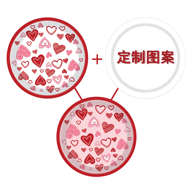 Biodegradable Disposable Paper Plate Tableware Set Drawing to Make 7inch 9inch Cupcake Paper Plate Tissue Party Supplies