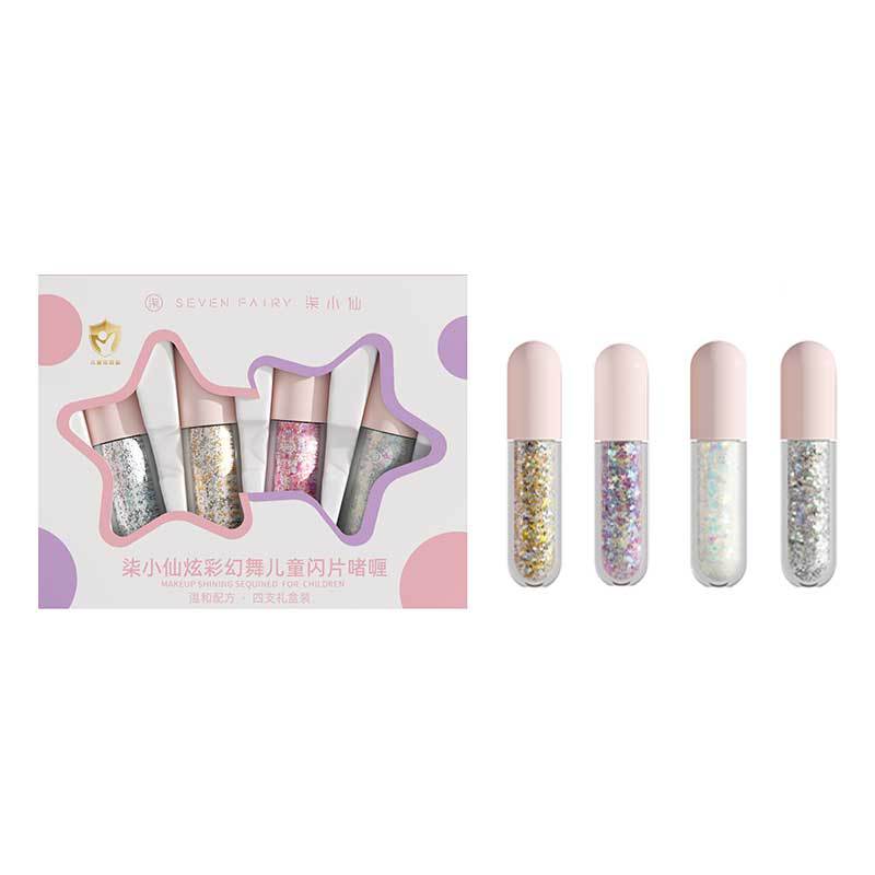 Xiaoxian colorful children's sequin gel eye glue-free stage performance glitter glitter cream