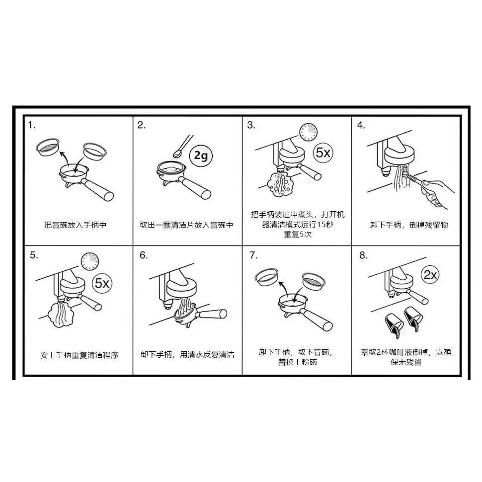 Cross-border Temu coffee machine special cleaning tablets 8-piece thermos cup grease tea scale effervescent tablets household descaling agent