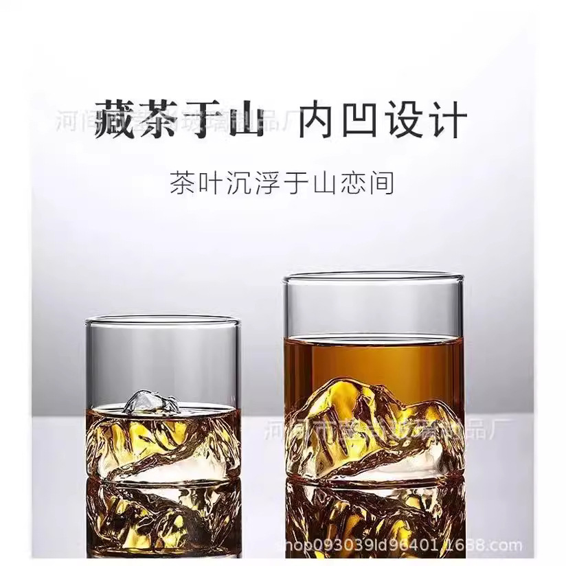 Japanese-style Mount Fuji glass creative Mountain View glass whisky glass glass coffee cup tea cup spirits glass