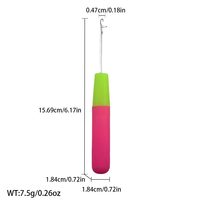 Factory supply plastic with tongue dirty braid crochet with hook wig crochet 3.8mm 5.5mm carpet crochet