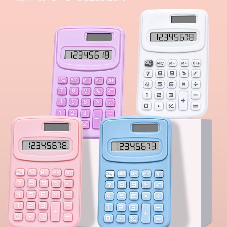 Cute High-looking mini solid color calculator k888 portable accounting office computer