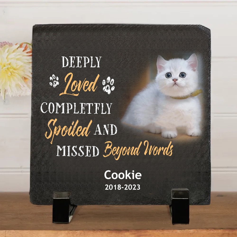 Amazon Cross-border Pet Birthday Commemorative Ornaments DIY Color Printing Heart-shaped Stone Home Small Ornaments Creative Slate Painting