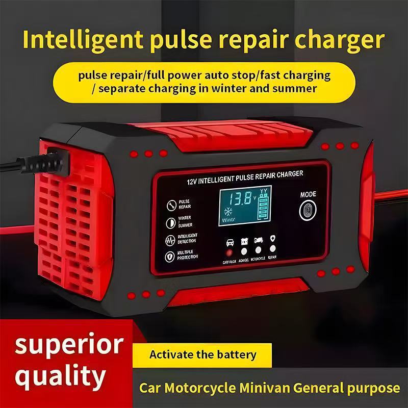 Зарядное устройство для мотоциклетных аккумуляторов 12V6A, умное зарядное устройство для автомобильных аккумуляторов 12V