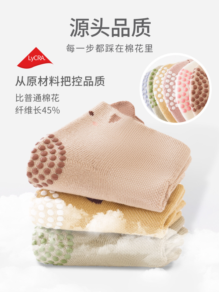 Fall 2025 Children 0-3 Years Old Anti-fall Knee Pad Cotton Cartoon Animal Infant Anti-slip Bending Knee Pad Wholesale